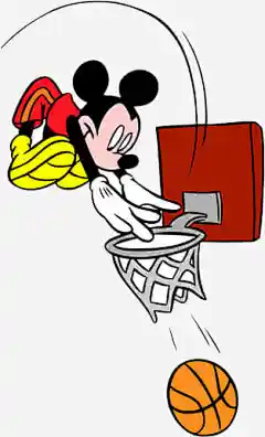 投篮的米老鼠动漫人物