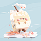 36daysoftype 3D 3dart animation  Character Character design  Food  ILLUSTRATION  japan kawaii