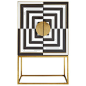 Jonathan Adler Dry Bar - Pieced Bar American Op Art Mirror, Glass, Brass