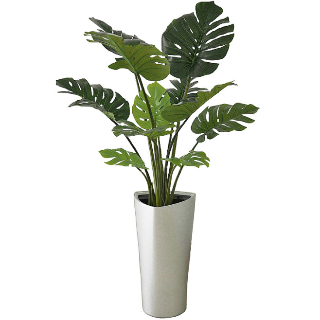 仿真招财龟背竹盆栽植物假花客厅家居装饰品假树大型落