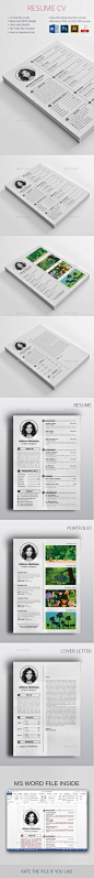 This premium Resume CV belongs MS Word, AI, EPS, PSD, PDF versions. This template is 100% customizable and ready to print