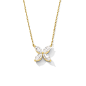 Main Image 1 of Zales x Nungu 3/4 CT. T.W. Marquise Diamond Flower Necklace in 14K Gold