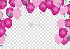 Birthday balloon and celebration banner party happ