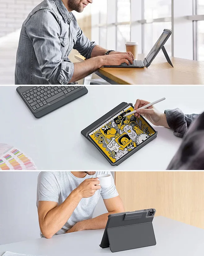 Custodia Per IPad Pro 11 Custodia Con Tastiera Bluetooth Inateck - Foto 3