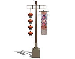 古代旗帜招牌| 铅笔汇-高品质SU模型交...
