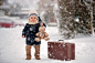 雪,婴儿,泰迪熊,小的,进行中图片图片素材_ID:VCG211222536886