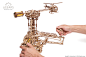 乌克兰ugears木质机械传动模型飞行员直升飞机组装立体拼装玩具-tmall.com天猫