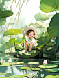 yzm4254_A_super_cute_little_girl_is_sitting_by_the_pond_fishing_01e32b84-38bb-4fe9-b395-8b7d3e432805.png (928×1232)