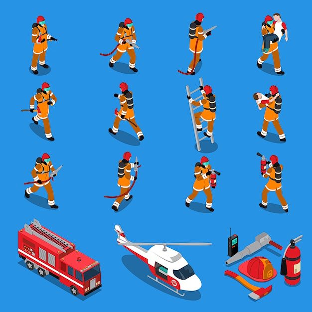 Free vector fireman ...