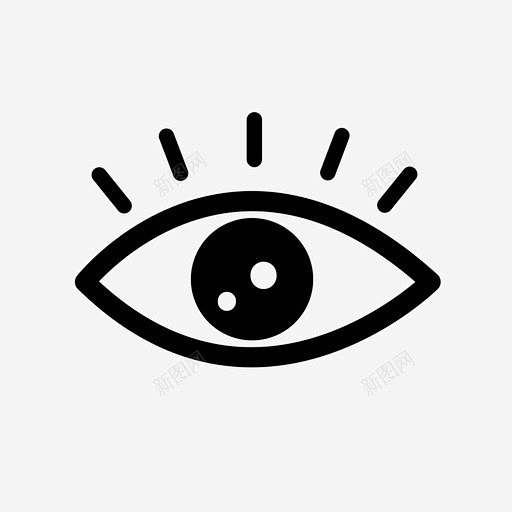 看瞳孔五官图标 设计图片 免费下载 页面网页 平面电商 创意素材