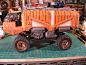 Toybash RC SCI FI Truck, David Rutherford : This is the result of bashing together two cheap rubbish truck toys and the reversed cab of a bulldozer toy and mounting them on Venom Creeper Radio controlled rock crawler running gear. It is 4 wheel drive and 