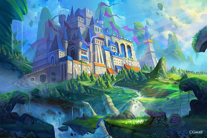 CGwall游戏原画网站_城堡图