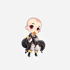 吃饼干的小和尚_新图网 https://ixintu.com 手绘小和尚 萌萌的 头像 卡通手绘