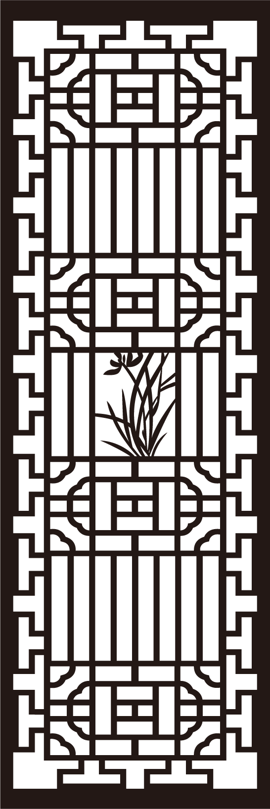 中国风古代屏风传统边框隔断花窗门窗木质纹...