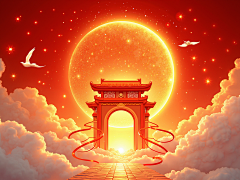 沙漠文化设计采集到蛇年红色背景