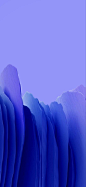 This may contain: an image of the back side of a cell phone that is blue and has wavy lines on it