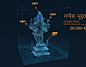 MrBrouchet: Sketch #18 - Hologram : Last update for the final day, I just polished a bit here and there. Reduced the noise a bit, thought it was too much. Also added the noise to the texts connection lines, to add that bit of “interference” to the generat