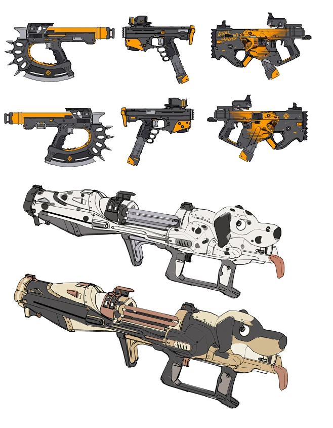Weapon initial works from Nikke-花瓣网