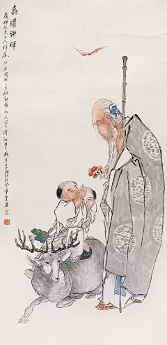 钱慧安——《吉曜联辉》欣赏   |   
钱慧安(1833-1911，初名贵昌,字吉生，号清溪樵子、退一老人，又号双管楼主。少时从民间画师学写真，早岁摹仇英、唐寅、陈洪绶，继学费丹旭、改琦、上官周等，更心追手摹《晚笑堂画传》，融会诸家之法。为&quot;豫园书画善会&quot;首任会长，海派代表性画家之一。