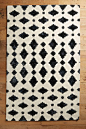 北欧风格黑白几何简单图案地毯贴图