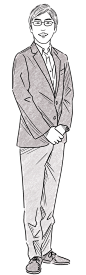 黑白素描人物2