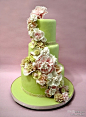 婚礼蛋糕婚礼潮流婚品婚礼蛋糕甜美至极，但不是婚礼蛋糕都要粉色系的哦，绿色系的婚礼蛋糕也非常受欢迎！尤其是户外婚礼，一定要 - 爱乐活 - 品质生活消费指南