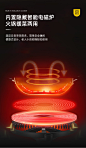 岩板伸缩餐桌高端多功能饭桌轻奢现代简约折叠方桌家用电磁炉餐桌-tmall.com天猫