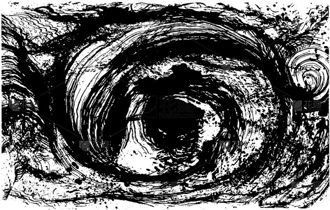的漩涡。波飞溅。画笔描边波。