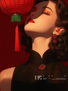 中国新年·灯笼·旗袍  