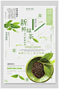 新鲜绿茶新鲜上市茶文化茶道海报