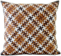 Normandy Pillow In Walnut  Contemporary, Transitional, Leather, Pillow by Lance Wovens