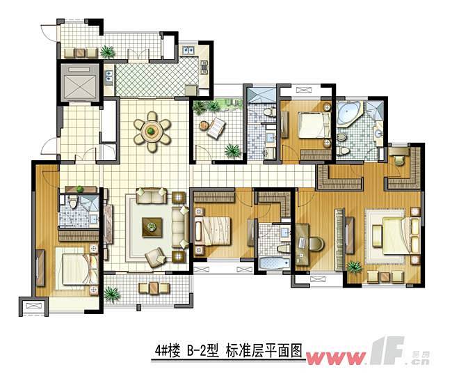 140平米四室两厅两卫户型图的 搜索结果...