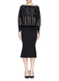 LANVIN Perforated floral lace sweater 