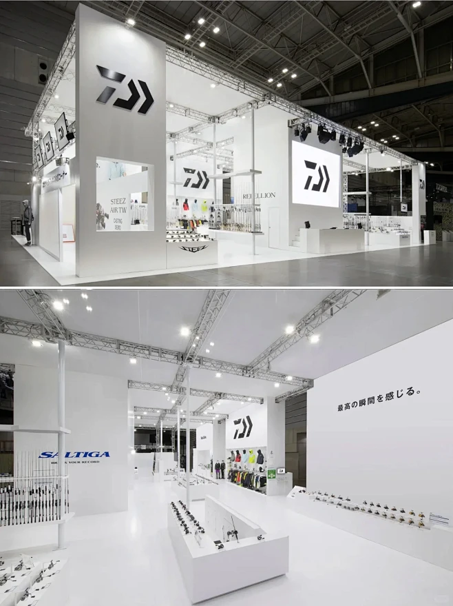 国外风格白色展位设计，高级感满分