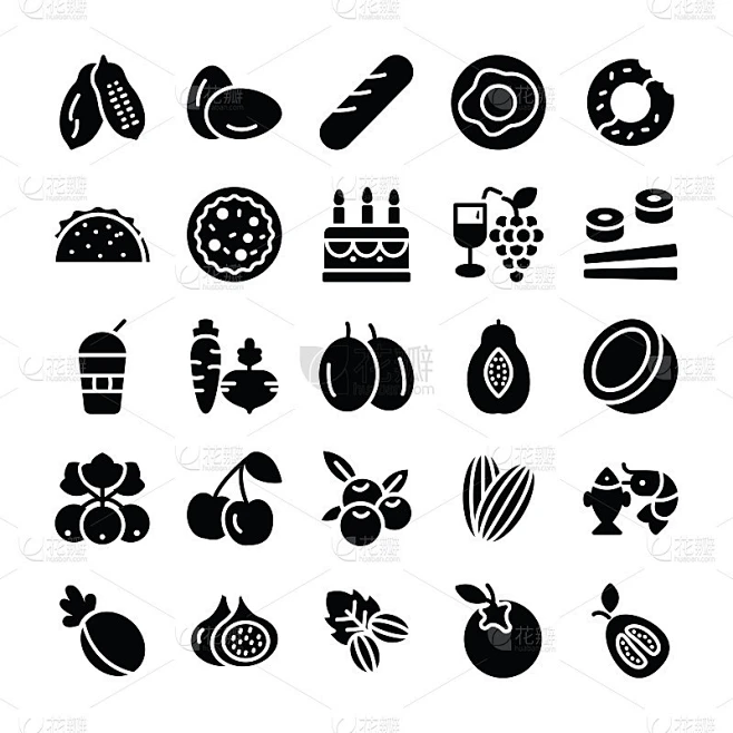 Fruits and Vegetable Icons图片_其他图片图片素材-花瓣网