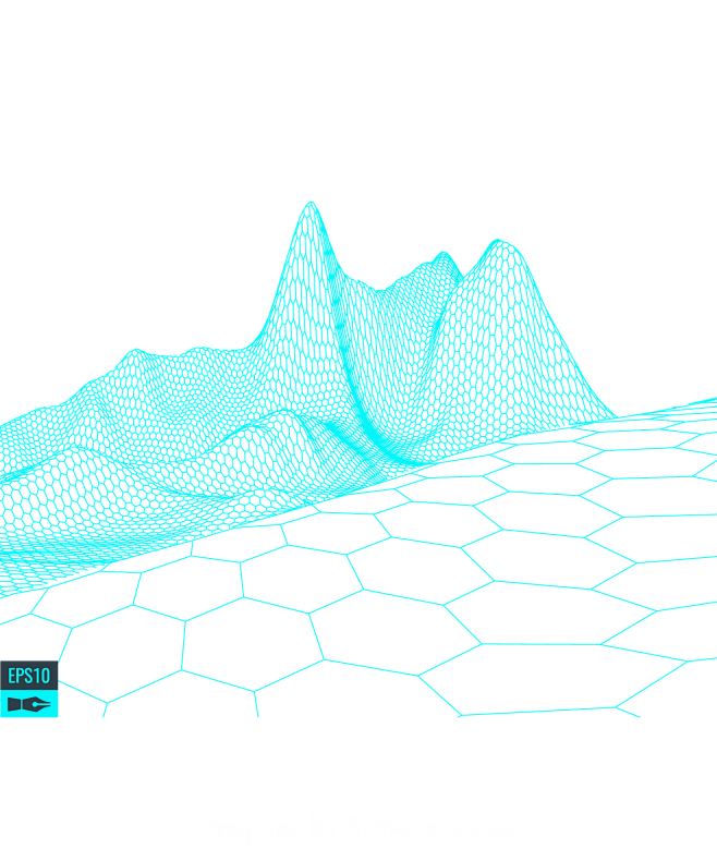 酷炫科技感山脉起伏3D立体背景纹理装饰P...