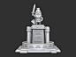 Arcadia Quest Fountain, CARLOS MONTERO : This object is designed to be used in the boardgame Arcadia Quest, and its expansion Beyond the Grave, to add some atmosphere to the board. It is the fountain and statue built in honor of King David III. I think is