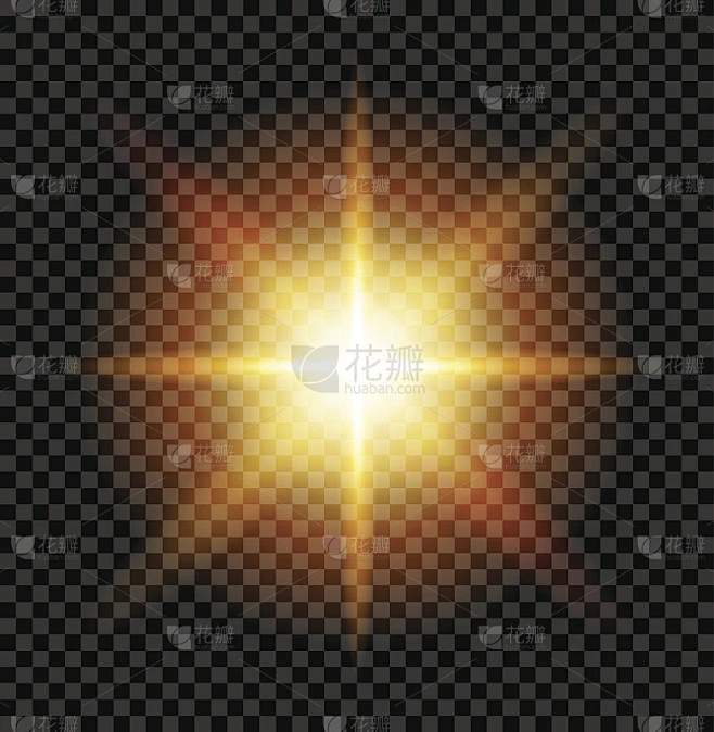 大闪光眩光尖星素材-花瓣网
