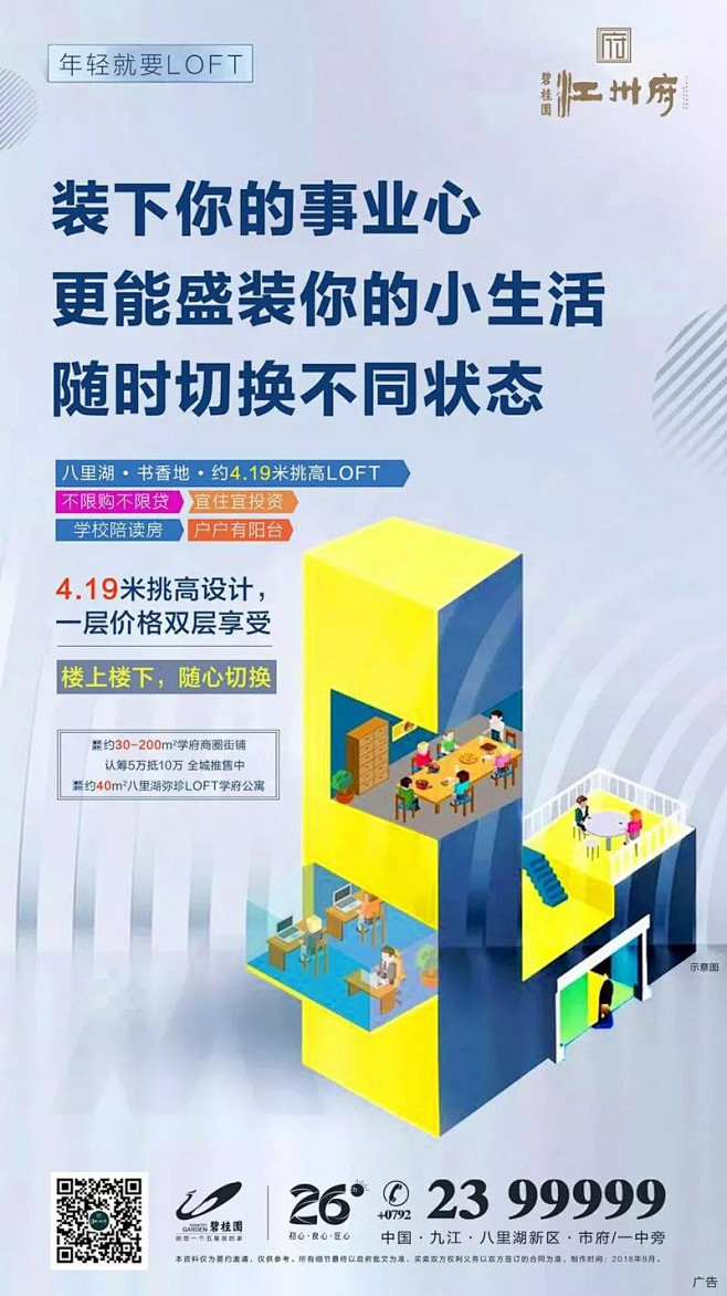 【地产广告】LOFT公寓价值传播海报文案...