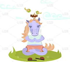 性格,动物,幽默,分离着色,可爱的,白色,男人,图像,冥想