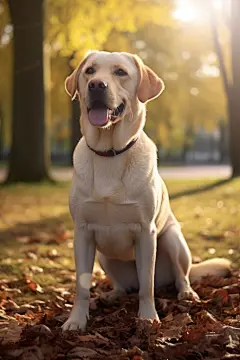 拉布拉多幼犬晒太阳