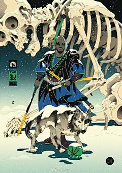 浮世绘与篮球的趣味混搭
,
人物插画.平面设计师
,
Andrew Archer ​​​​