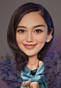 【朱自尊名人肖像漫画作品欣赏】—— 演艺明星系列：Angelababy