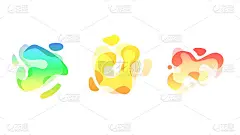 抽象集液体颜色集合几何形状流体梯度动态元素横幅Logo向量设计风格新潮