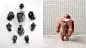 Low-Poly Animals: The Simian : Low-Poly Animal Series made of solid wood. 