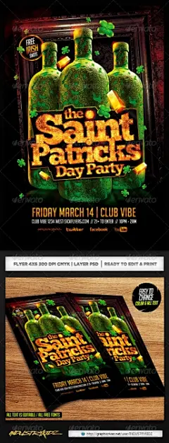 st-patricks-day-party-flyer-psd欧美风海报模板源文件下载 (29)