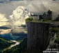威严壮观的悬崖城堡遗址，德国