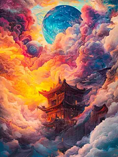 古风插画敦煌仙境｜Ai赋能创意45 - 小红书