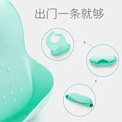 宝宝口水围兜饭兜防水儿童吃饭围兜婴儿口水巾小孩硅胶食饭围嘴-tmall.com天猫