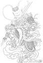 齐天大圣～孙悟空～纹身手稿。传统刺青 2西安·西安金蒂万豪酒店 ​​​​